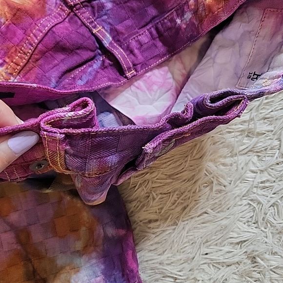 R13 Damon Pleated Relaxed Short Tie Dye Bermuda Shorts Baggy - Picture 11 of 14